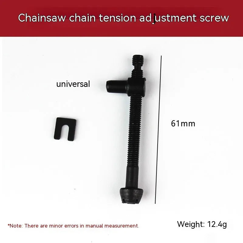 Chainsaw chain tension adjustment accessory kit with nylon thread spools and gear components