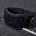Abdominal exercising band for waist protection in weightlifting exercises like squats and bench presses