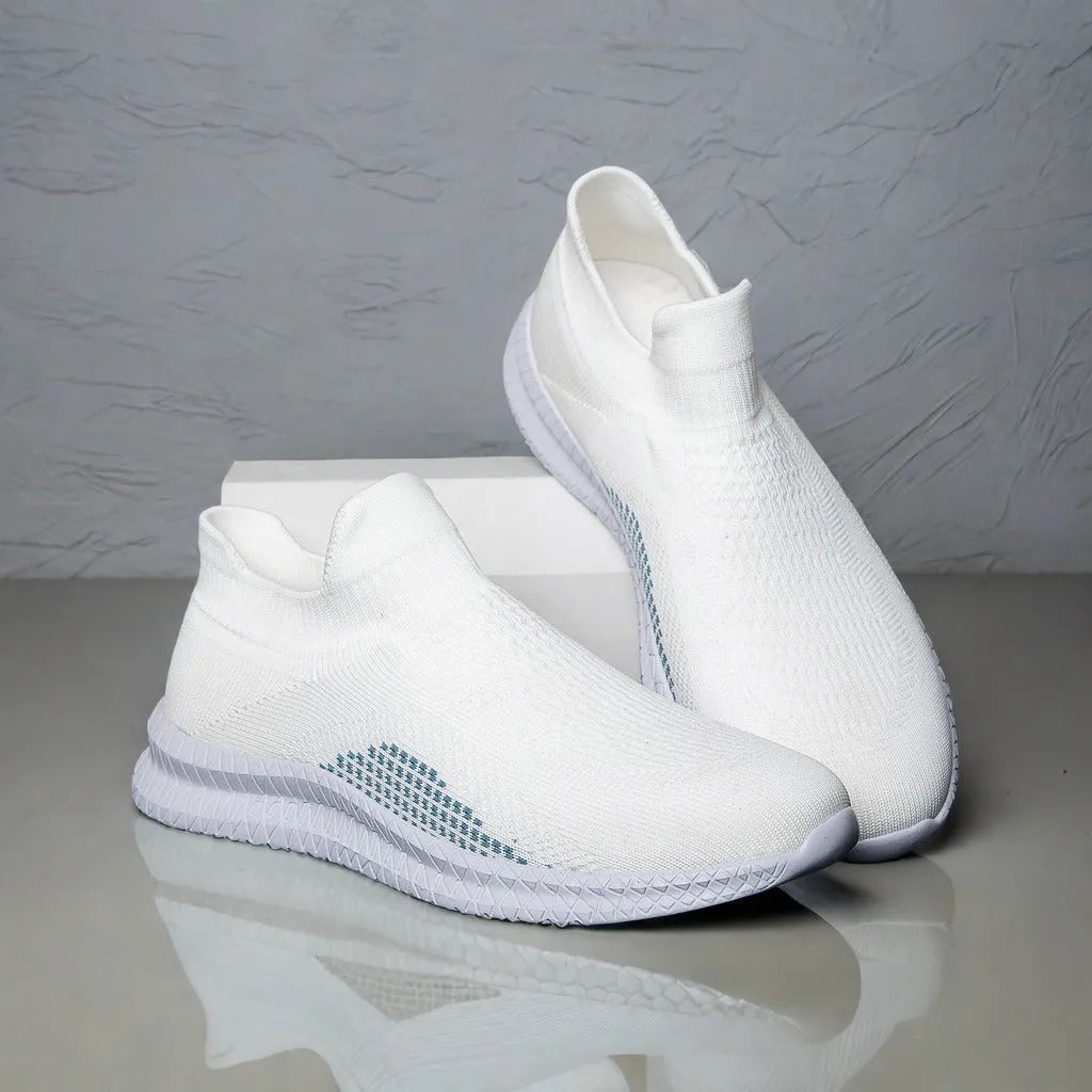 Popcorn Flyknit Socks Casual Sneaker in solid colour with fabric upper and viscose sole, low-top design