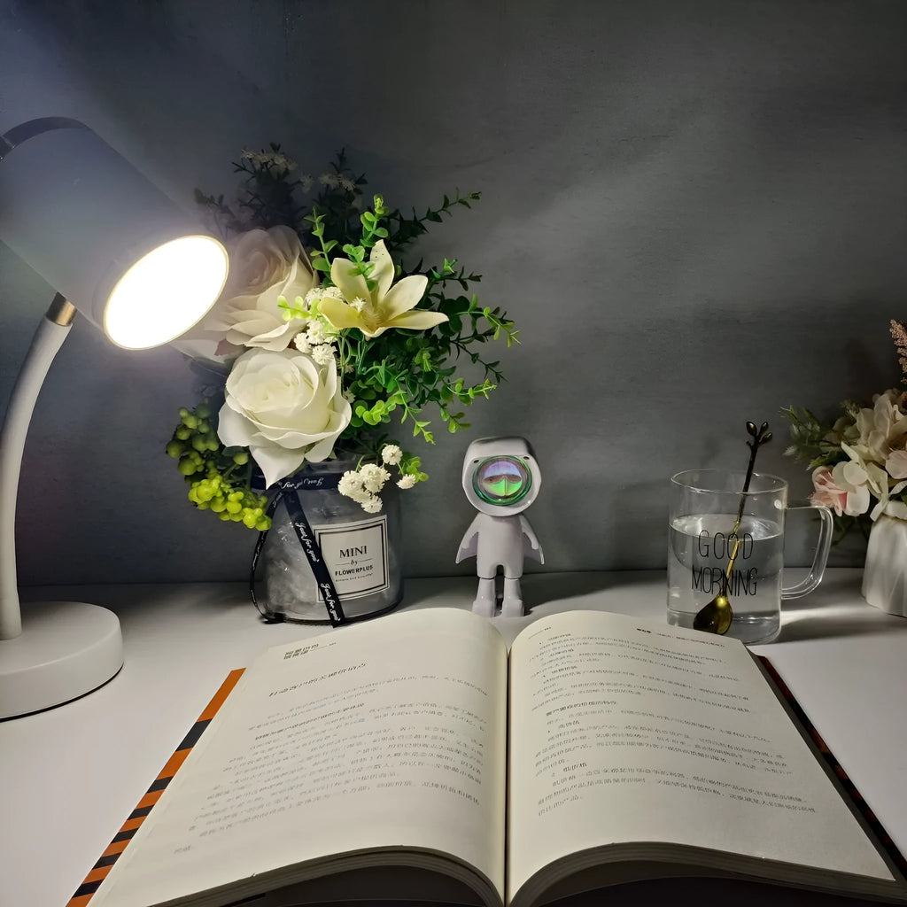 Black and white double-headed photography lamp with metal construction for live streaming