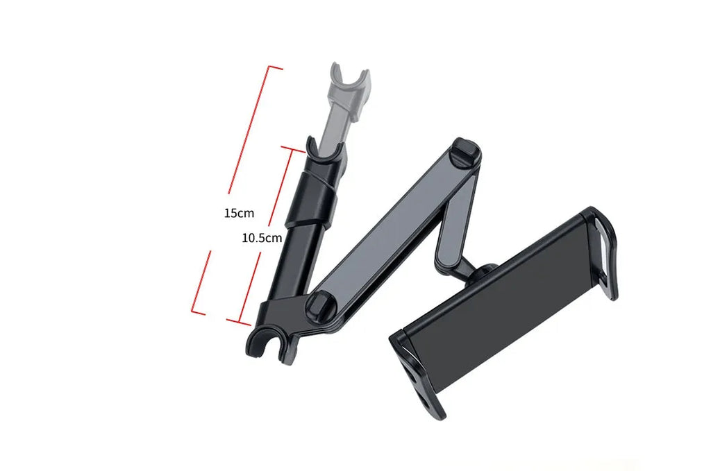 Black universal car phone holder for rear seat base snap-in tablet mount