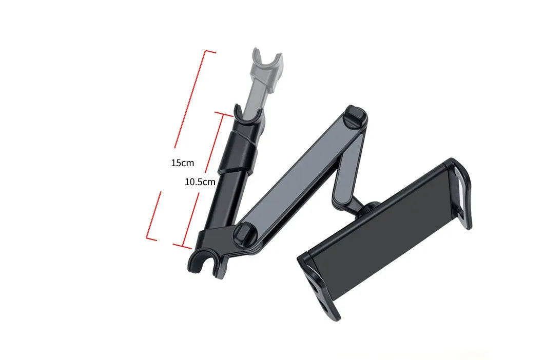 Black universal car phone holder for rear seat base snap-in tablet mount