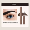 Double-headed eyebrow cream makeup pencil showing reddish brown, brown, light brown, dark brown, and black shades.