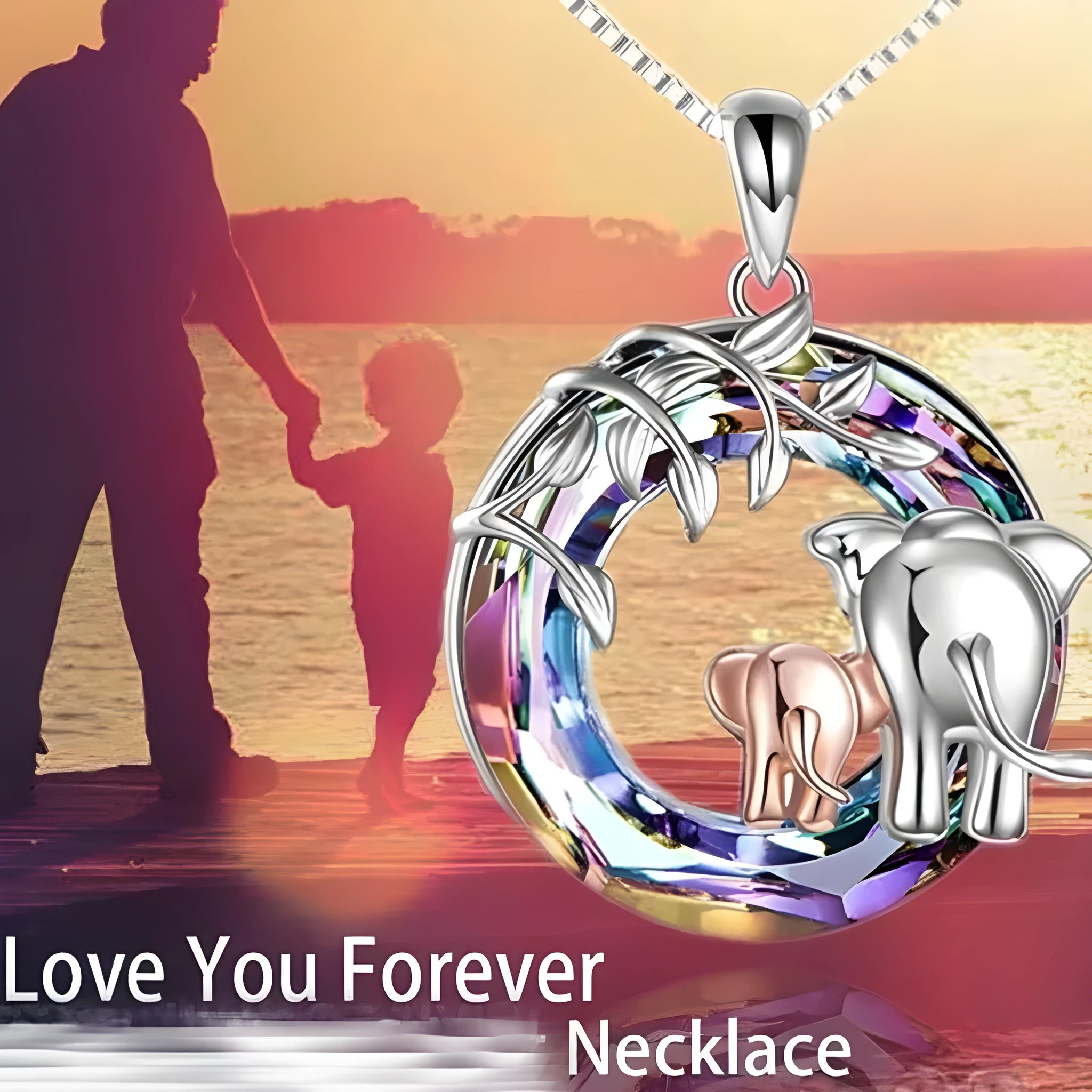 Platinum-coloured adjustable women's necklace with geometric diamond pendant featuring Saturn design