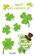 St. Patrick's Day clover temporary tattoo sticker paper measuring 120x75mm for children's face pasters