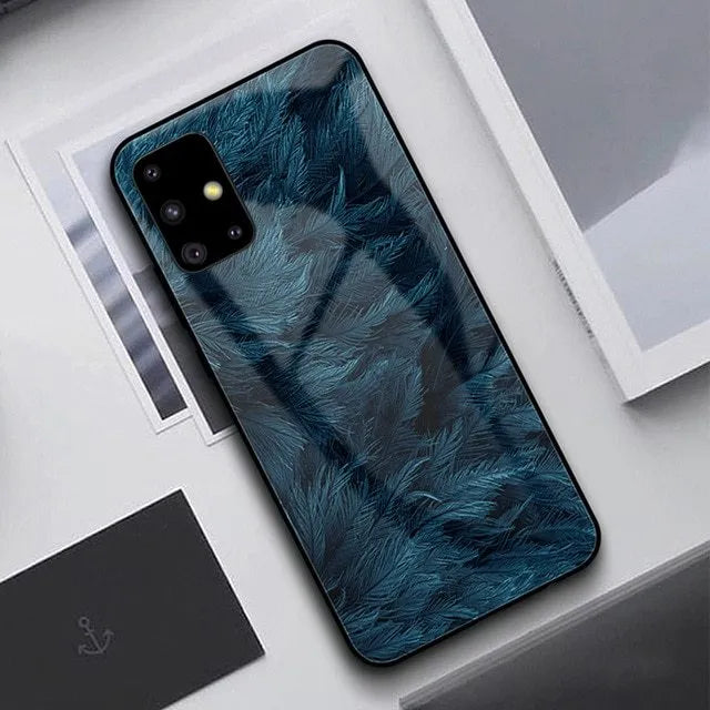Simple black and navy blue silicone phone case for iPhone and Samsung Galaxy smartphones.