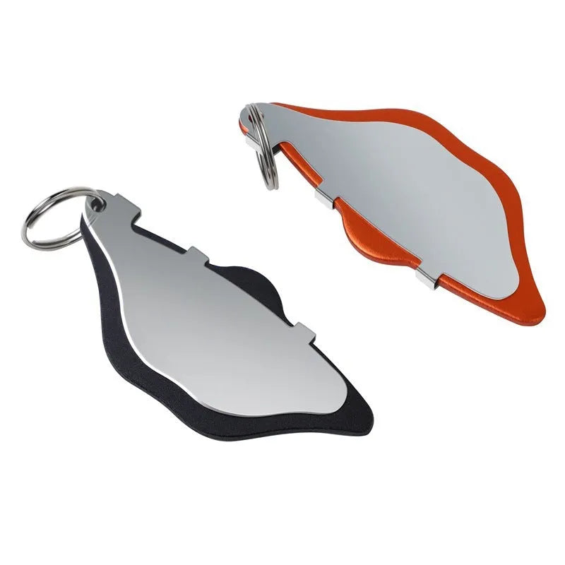 Mountain bike disc brake linings in black and orange colour options with metal construction and adjustment flap