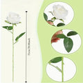 Red and white plastic artificial silk flower bouquet for home decoration