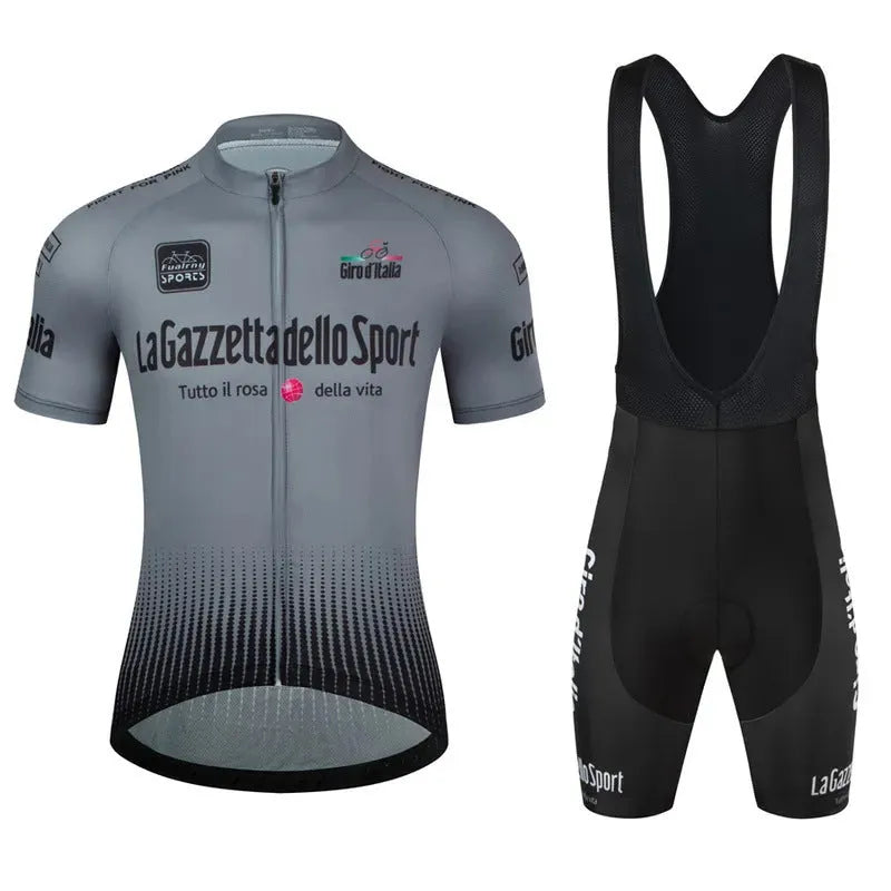 Cycling short sleeve suit in breathable polyester fabric for summer cycling and running activities