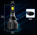 Car LED headlight bulbs 6000K with adjustable chuck, 72W power, 10,000 lumens output, IP68 waterproof rating