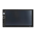Black 7-inch car MP5 player with screen, USB and SD card slots, and remote control.