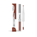 Double-headed lip liner and lacquer pen showing 0.5mm pencil tip and matte lacquer bullet in three colour options