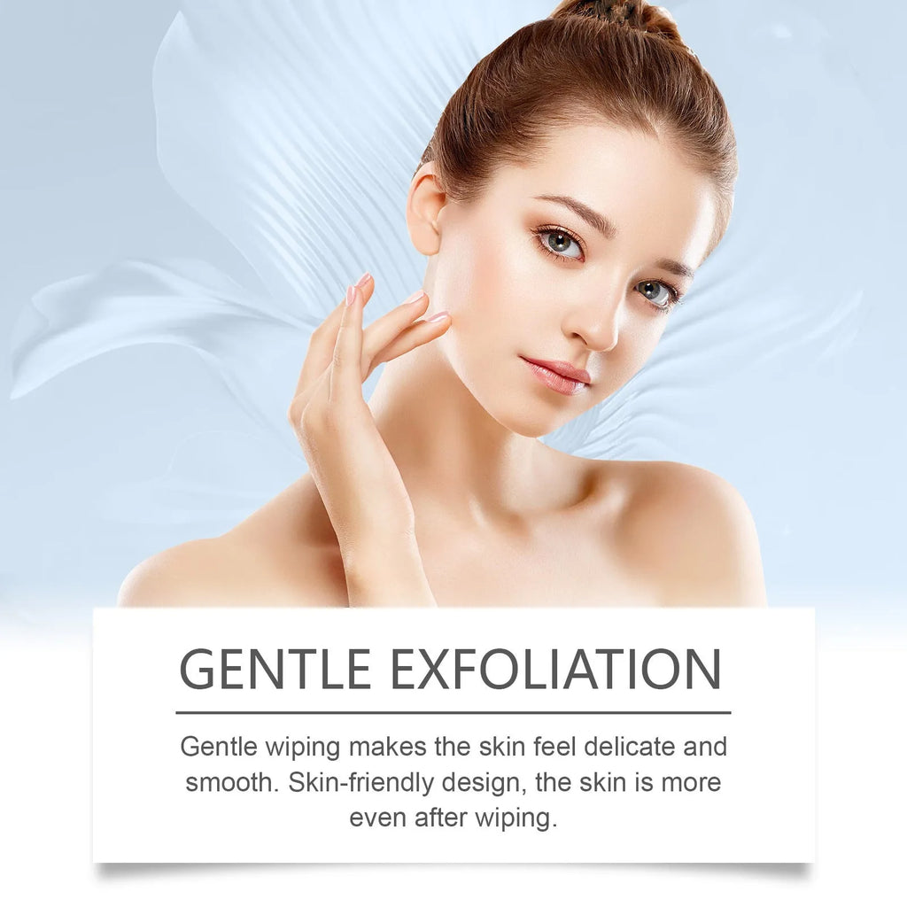 Pack of 60 pre-moistened glycolic acid and salicylate cotton exfoliating pads for skincare.