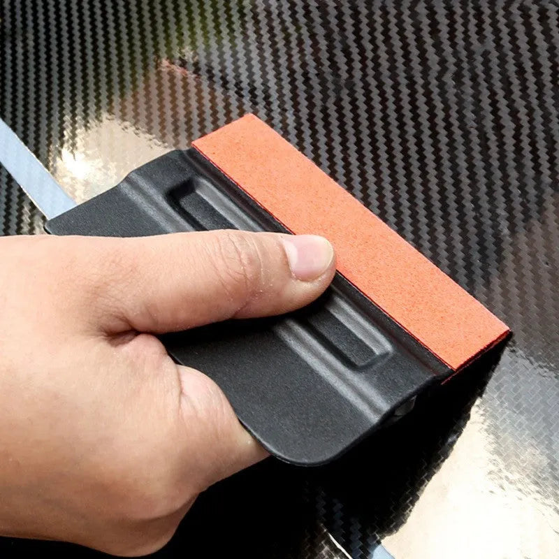Faux deerskin magnet scraper with four textured heads for car colour changing film removal
