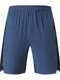 Men's forest green spandex shorts with mid-waist design and five-point construction for casual wear