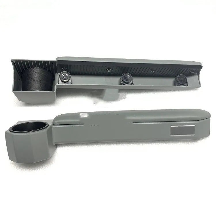 Grey magnetic car armrest door ring frame set showing two pieces for vehicle installation