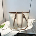 Large capacity PU tote bag with urban simplicity style and internal phone and file compartments