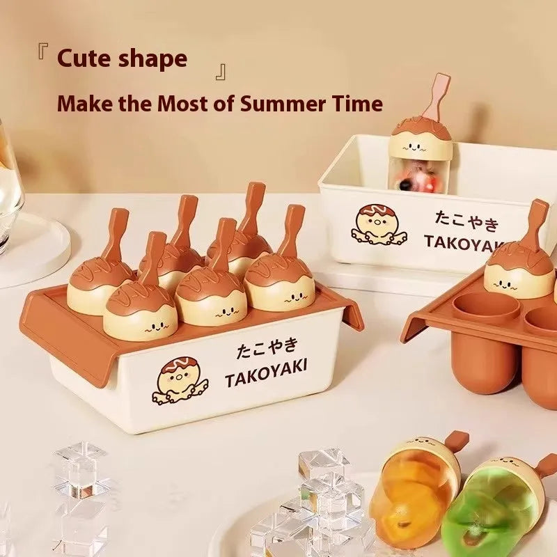 Plastic octopus ball ice cream mould with modern design for making uniform frozen dessert portions