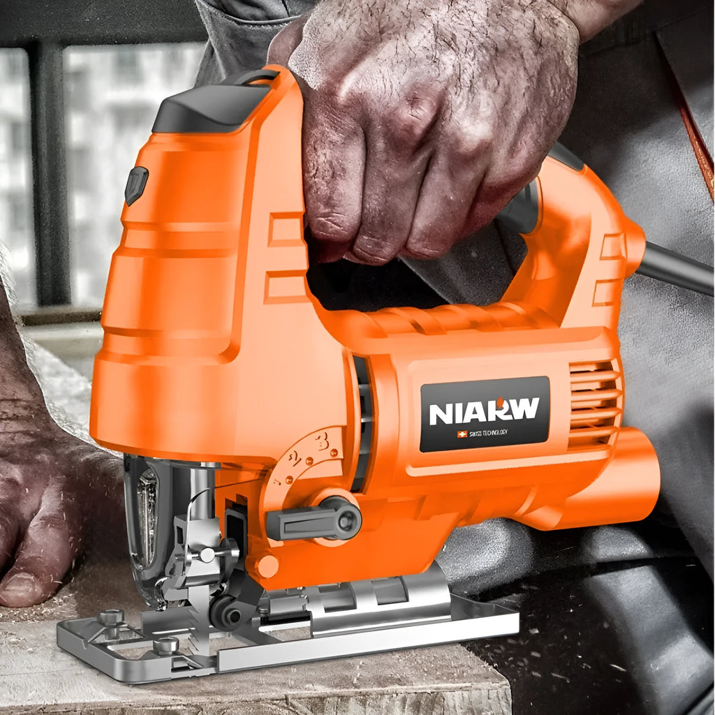 600W handheld single speed electric scroll saw with five saw blades for PVC, wood and metal cutting, 220V EU