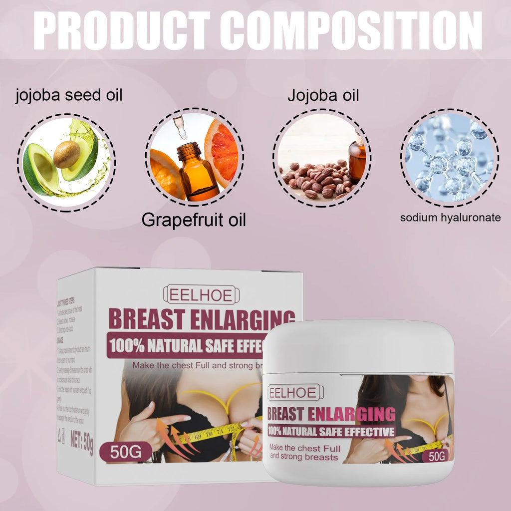 White 50g breast firming cream for lifting tightening and plumping, 5x4.2cm cosmetic body cream