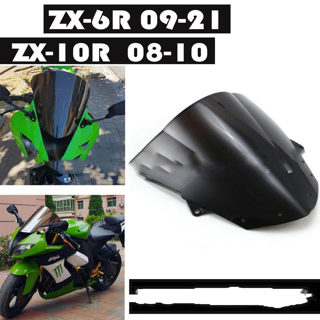 Blue and Brown motorcycle windscreen for Kawasaki ZX-6R ZX-10R sportbikes