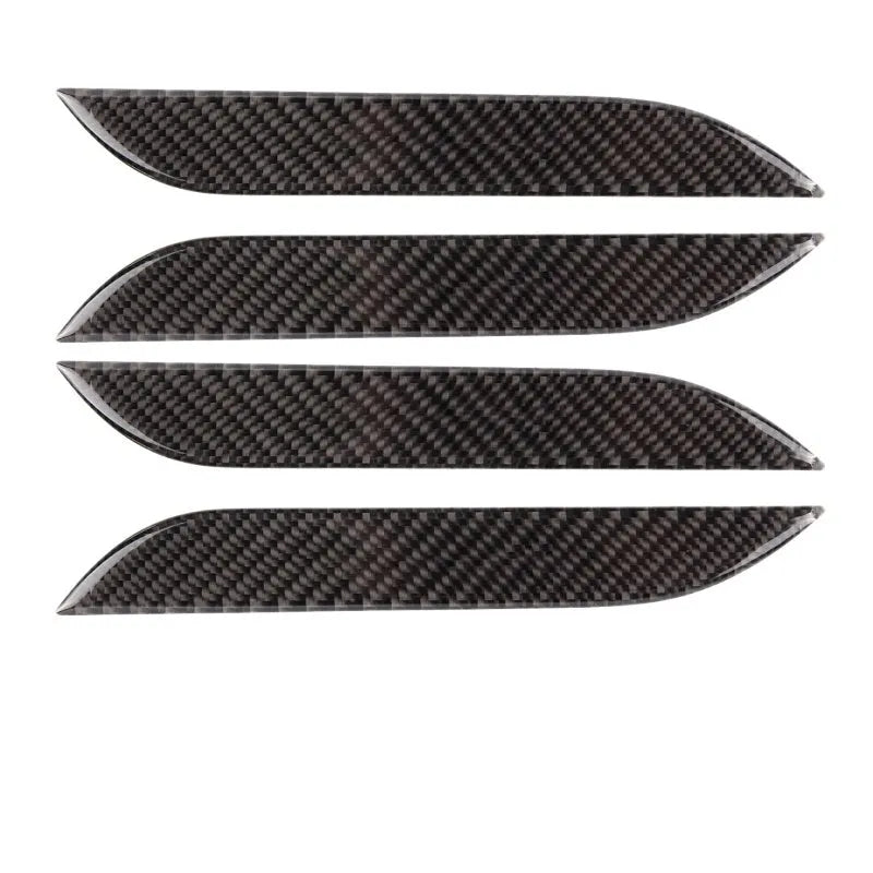 Carbon fibre door handle patches for Tesla Model S, set of four with adhesive backing for scratch protection