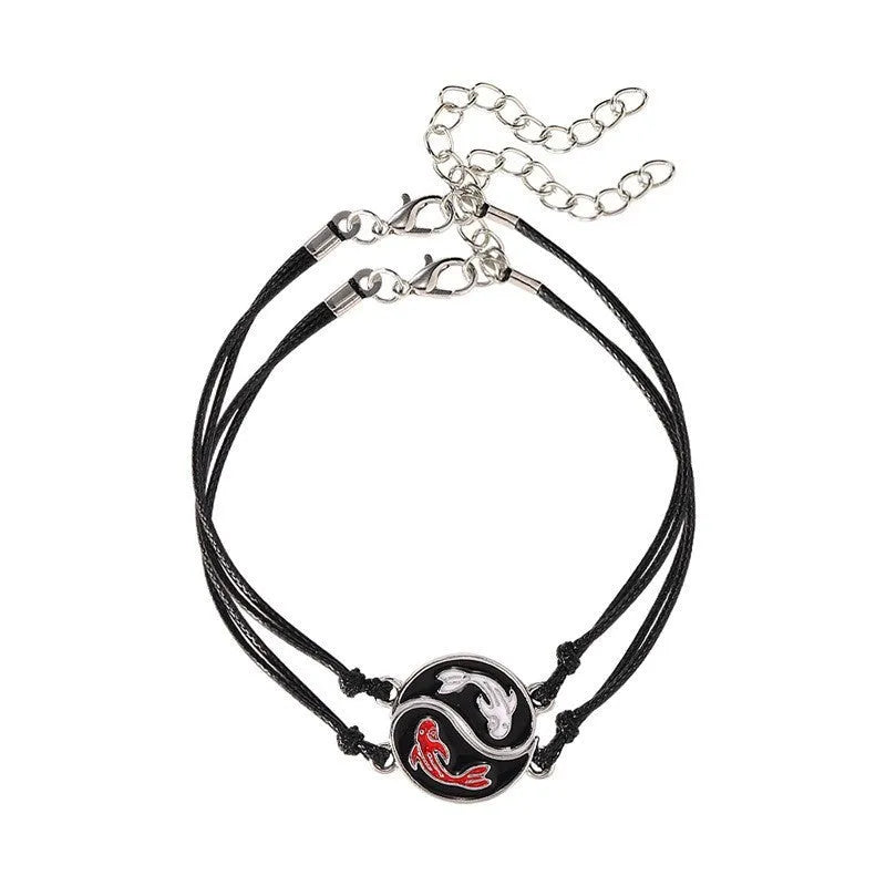 Geometric eight-diagram alloy bracelet with electroplated finish in four colour variations