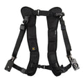 Professional SLR dual-camera strap with thick shoulder sponge padding and metal connectors for secure attachment