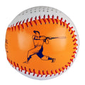 Baseball-themed portable Bluetooth speaker in green, orange, or white colour with USB port