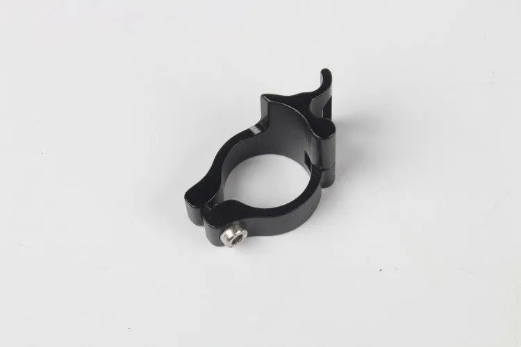 Black aluminium alloy vehicle clamp ring with 28.6mm diameter for steel frame attachment