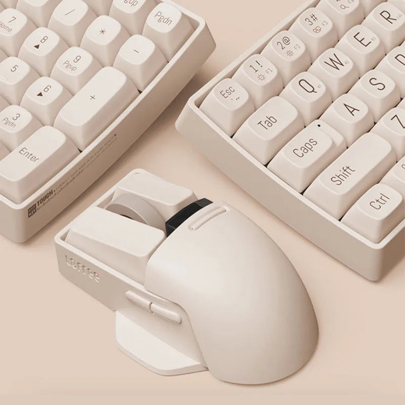 Xiaoqiao wireless computer mouse in tofu colour with ergonomic design and adjustable 4000dpi resolution