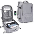 Waterproof mummy-style backpack in forest green colour showing roll-top closure and adjustable padded shoulder straps