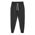 Men's ankle-tied casual trousers with drawstring waist in black colour option