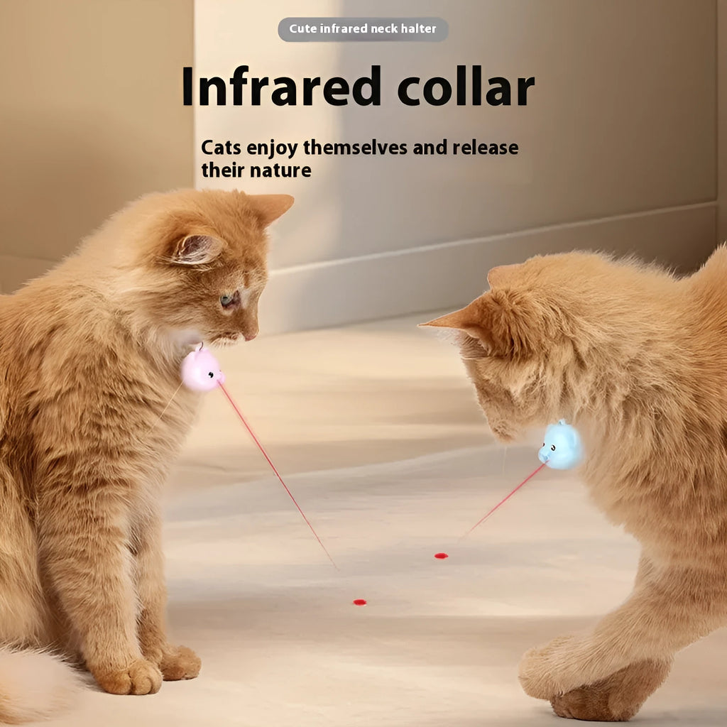 Rechargeable remote control cat collar with infrared halter coil and adjustable strap