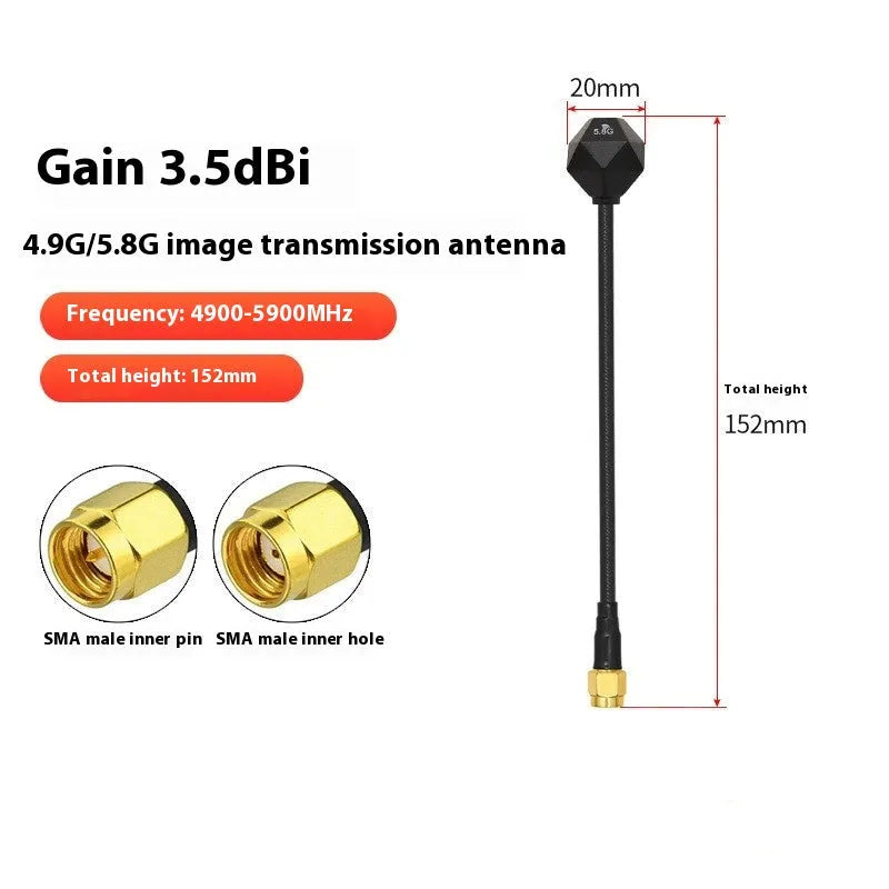 High gain omnidirectional antenna 152mm diamond design for 4.9G and 5.8G signal enhancement