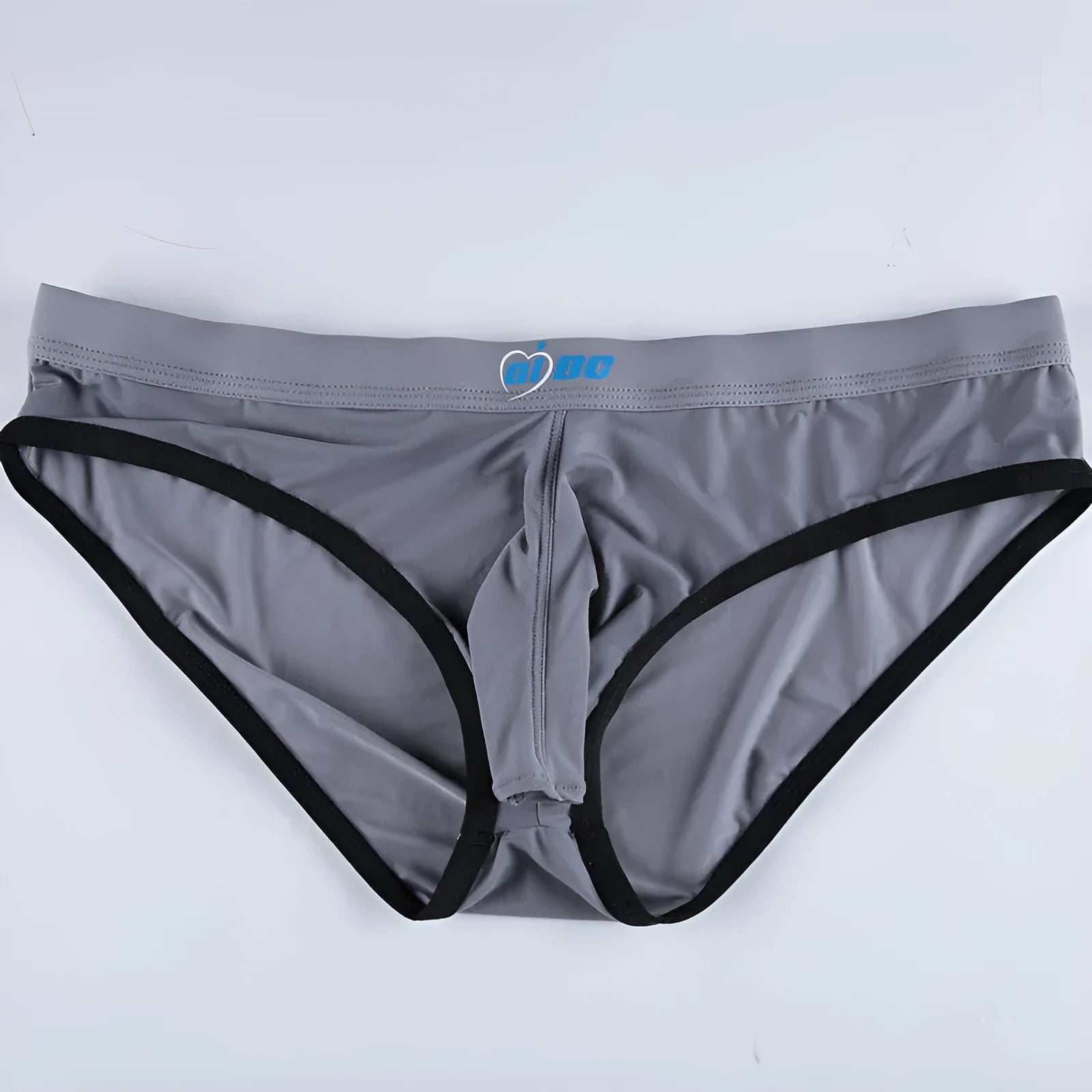 Men's Ice Silk Bazooka Briefs in Army Green colour showing bullet separation design and mid-waist fit