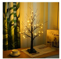 60cm LED birch tree night light with plastic branches and 24 warm white bulbs