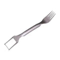 Stainless steel watermelon slicer cutter fork with 26cm handle for creating even watermelon cubes