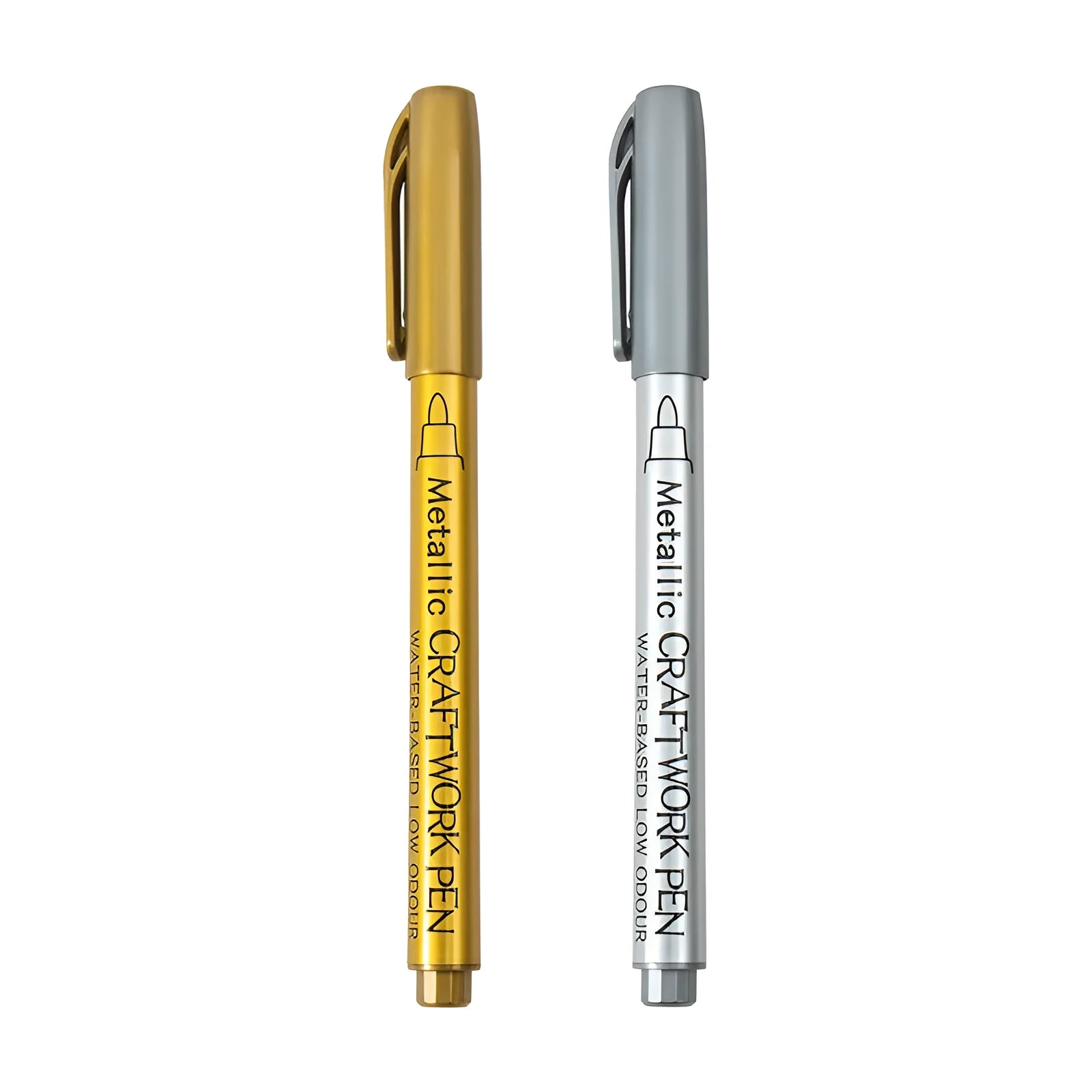 Metal paint pen for packaging with gold and silver ink options