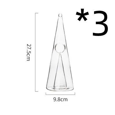 Clear glass fast waterfall decanter, 501-600ml, Korean style, small and large sizes, for serving wine and spirits.