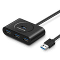 Black USB 3.0 extender adapter hub with multiple ports and a choice of cable lengths for desktop computers.