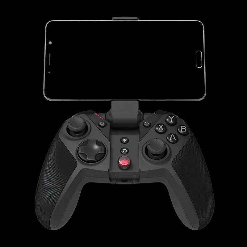 Black Gaishi Type-C wired game controller with vibration feedback, ABS plastic construction, dimensions 15cm x 10cm x 6cm