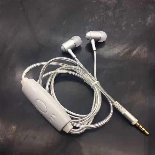 Magic Light LED earphones with aluminium alloy shells showing blue EL illumination around earpieces