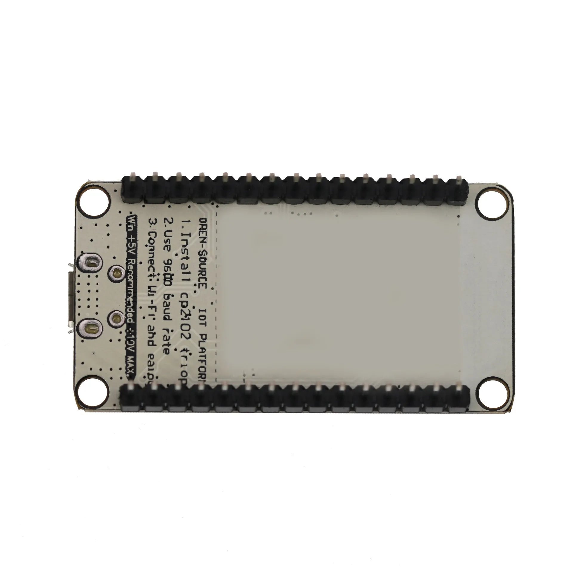 NodeMcu Lua WIFI development board with ESP8266 microcontroller and CH340G USB interface.