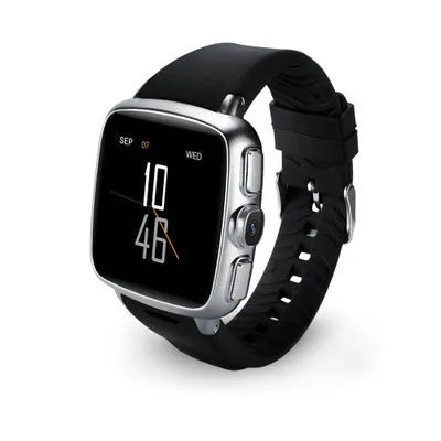 Z01smart watch with 1.54-inch HD screen in black or white colour, showing USB 2.0 port and wrist strap