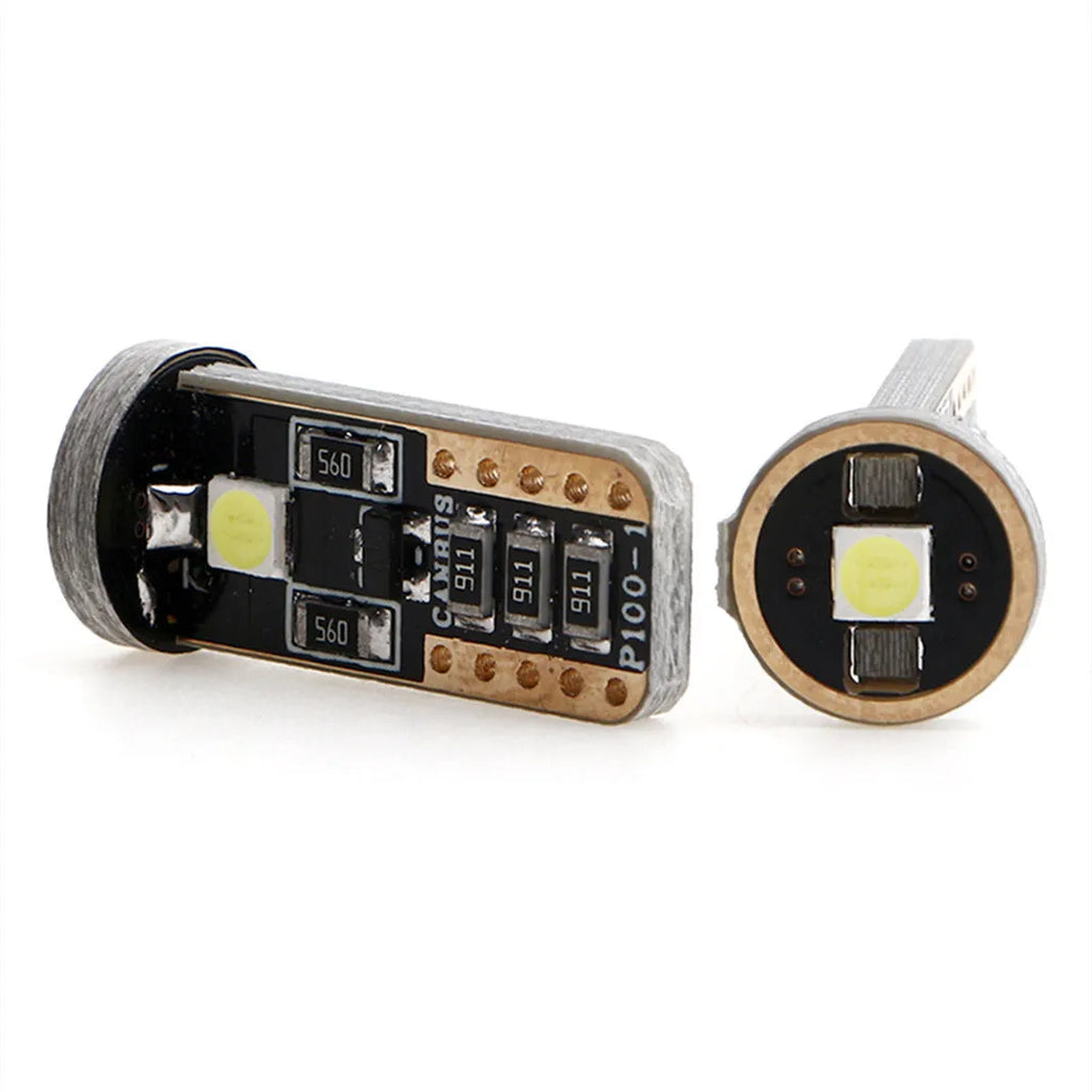 LED car light bulb with blackboard white housing and 6000K white illumination