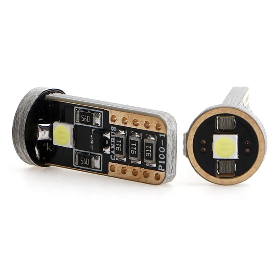 LED car light bulb with blackboard white housing and 6000K white illumination