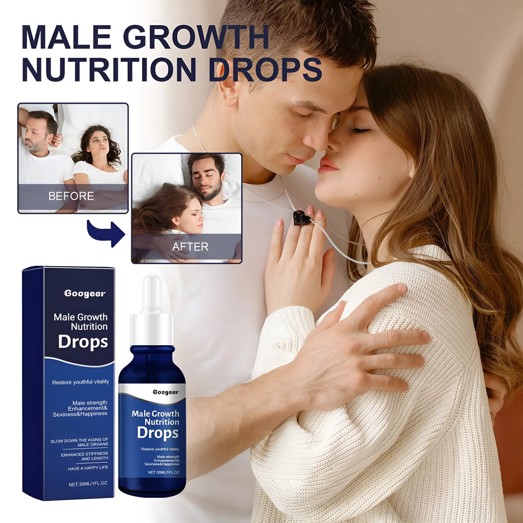 30ml bottle of Male Body Nutrition Drops serum for body and facial care