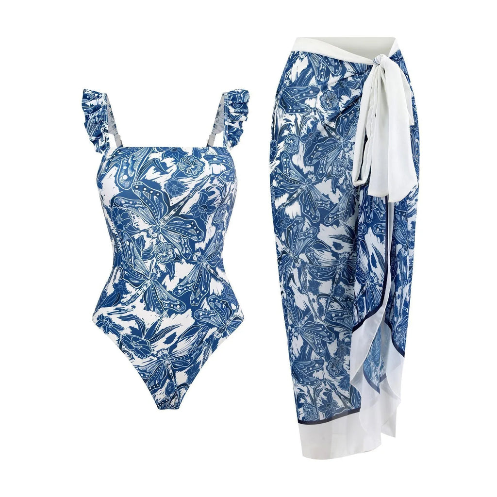Two piece swimsuit set for women in polyester, sleeveless, sizes S to XL, picture colour