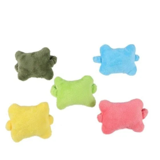 Plush polyester wrist protector mouse pad in blue, green, or pink colours measuring 20x10cm
